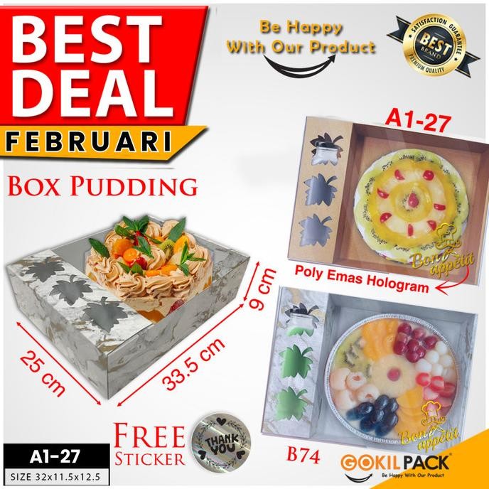 

KOTAK KUE|PUDING|KADO|CAKE|MIKA|SERBAGUNA|BOX|DUS|PACKAGING|A1-27