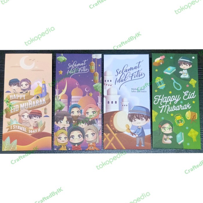 

NEW PRODUK AMPLOP LEBARAN PREMIUM TEMA KARTUN LUCU (ISI 8 PCS) ISI 4 DESAIN WRT11