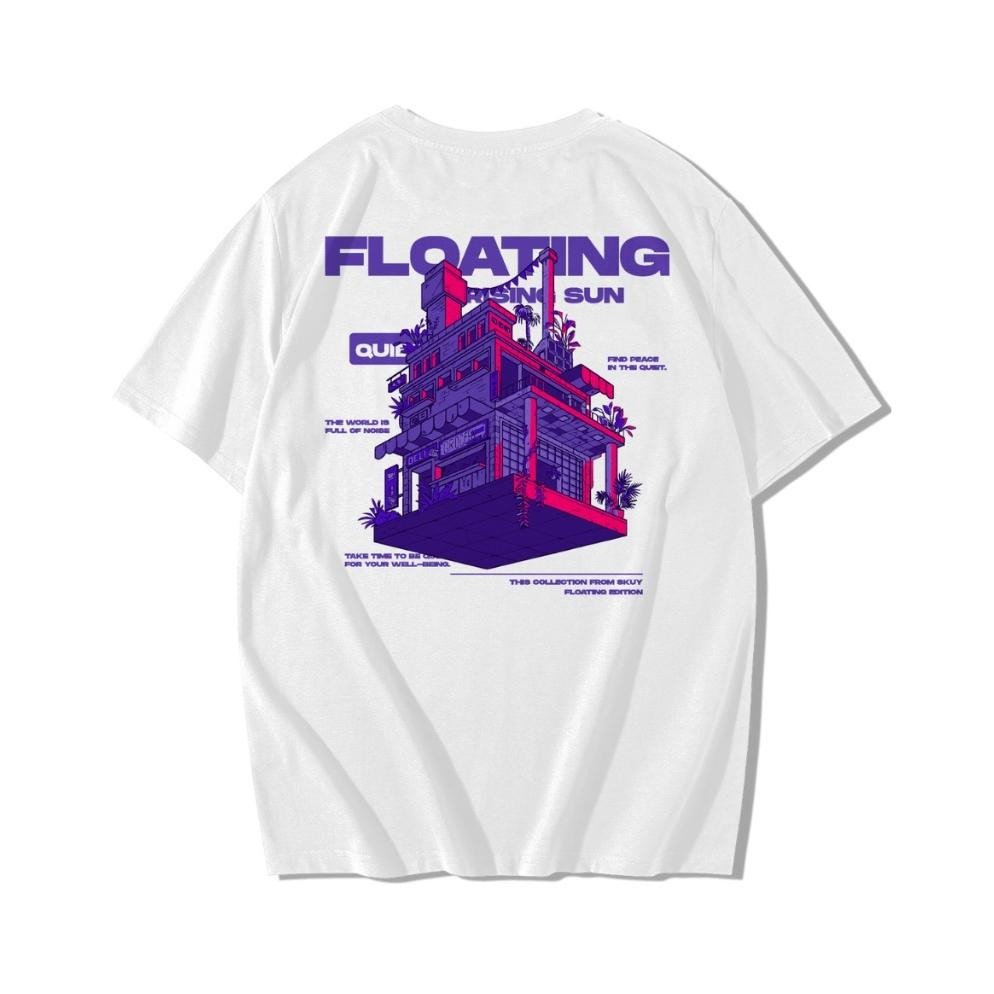 Promo Kaos Skuy Floating Remaja Dan Dewasa Putih Unisex Kaos Kaos Pria Wanita Kaos Distro Viral
