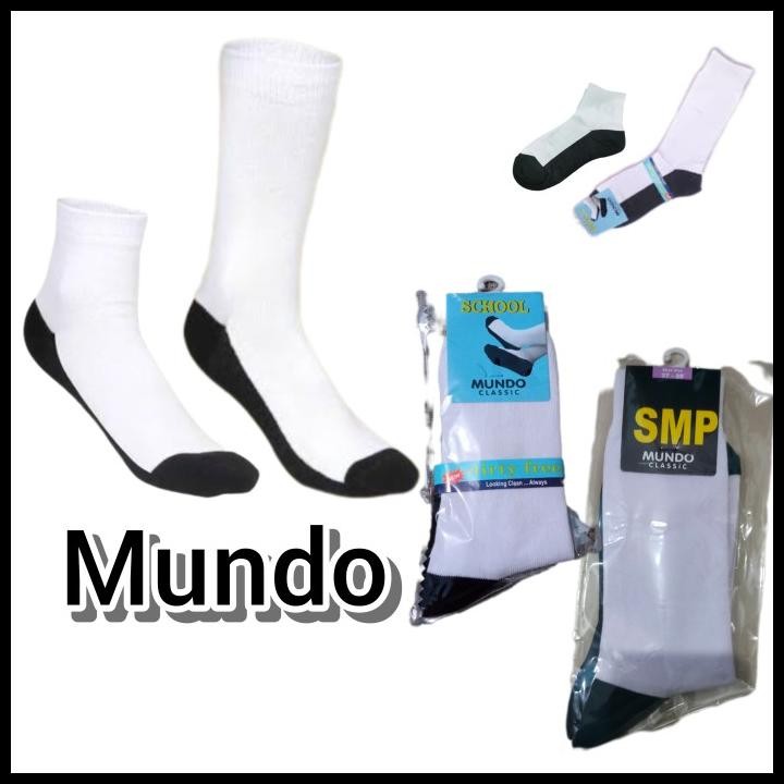 Promo Kaos Kaki Mundo Hitam Putih Sd Smp Sma Anak Sekolah Good Quality