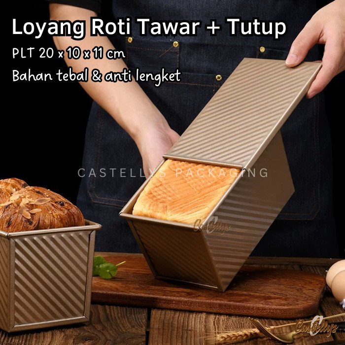 %$%$%$%$] Loyang Roti Tawar 450gr Corrugated Loaf Pan 20x10x11 Import Premium Tebal