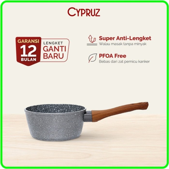 Cypruz SN 0212 Sauce Pan 18 cm Marble Granite - ANTI LENGKET