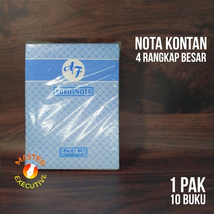 

Ready [Pak - 10 Buku] AF Buku Nota Kontan 4 ply NCR / Rangkap B4 Besar