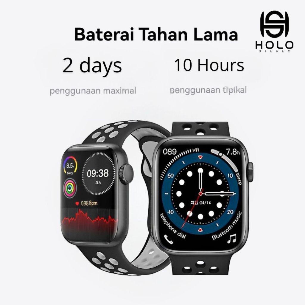 PROMO TERBARU HOLO Smartwatch T55 / T500 / I8 Ultra Big 2.0 Free TWS + 2 Tali Single Strap / Double