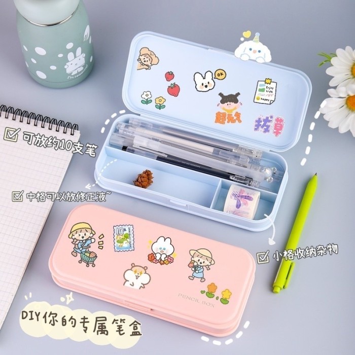 

Kotak Pensil Tempat Pencil Box Aesthetic Korean Style Macaron Color