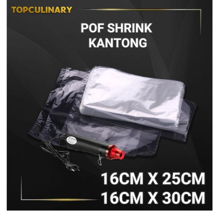 plastik shrink pof kantong 16 cm