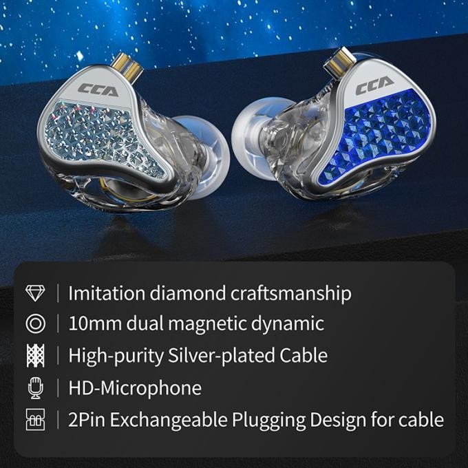 CCA LYRA HiFi Single Dynamic Driver In-ear Earphone WITH MIC Terlaris