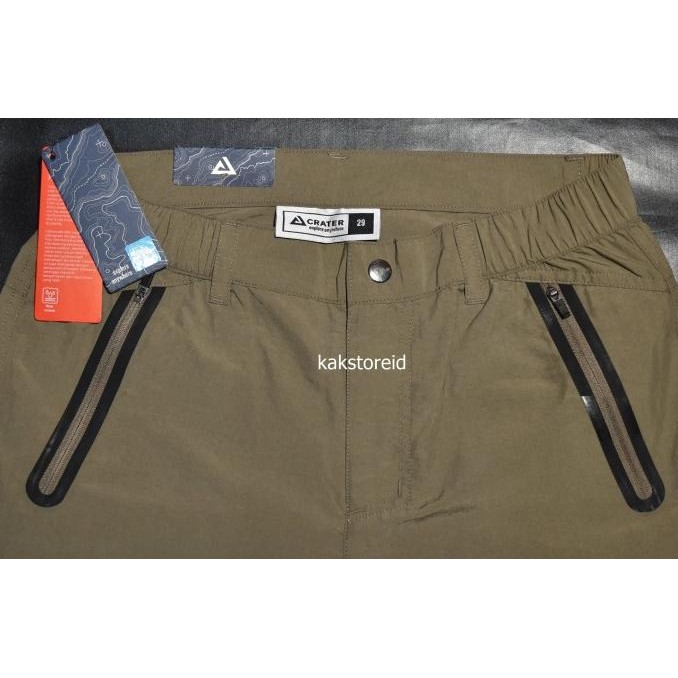 Celana Pendek Pria CRATER Shorts Reguler Fit Khaki CRP 02 ORIGINAL Terlaris