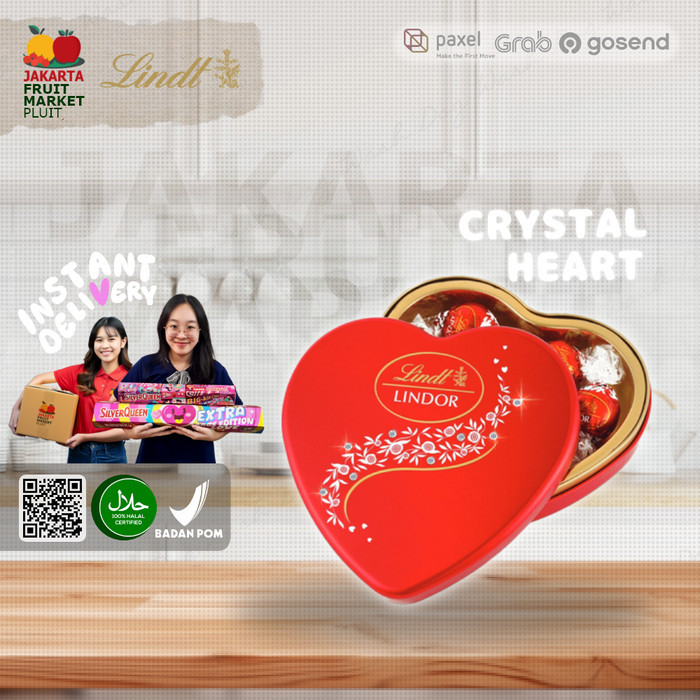 

LINDT LINDOR HEART TIN CHOCOLATE COKLAT GIFT LIMITED VALENTINE KALENG BENTUK HATI SPECIAL PACK