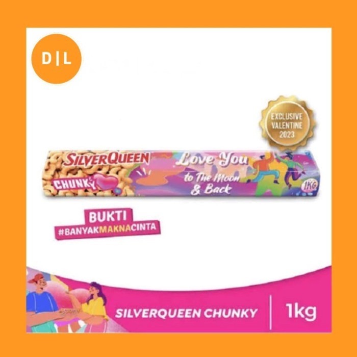 SILVERQUEEN 1KG CHUNKY BAR JUMBO EDISI VALENTINE COKLAT