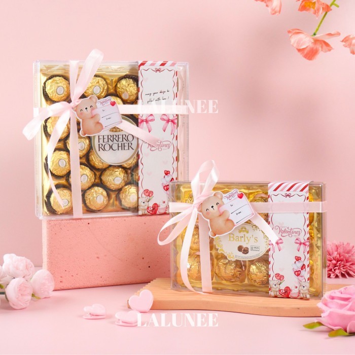 

HAMPERS COKLAT VALENTINE - FERRERO ROCHER VALENTINE EDITION - COKLAT BARLY'S - KADO VALENTINE