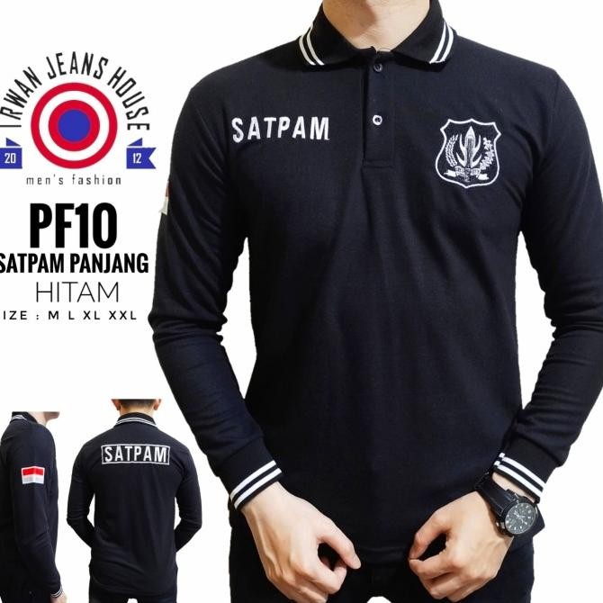 KAOS SECURITY LENGAN PANJANG , BAJU SECURITY / SATPAM , KAOS POLO PRIA ..
