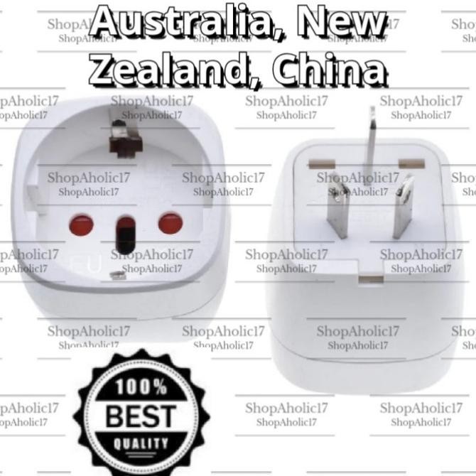 Colokan Listrik Plug Australia Over Steker Adapter Converter Konverter Original