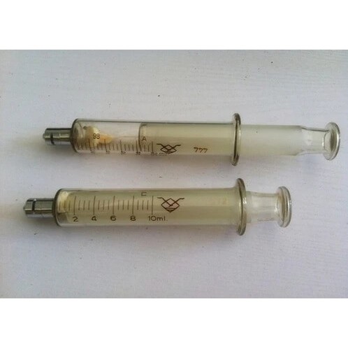 10ML GLASS SYRINGE LUER LOCK HEAD INJECTOR SAMPLER DISPENSING WITH