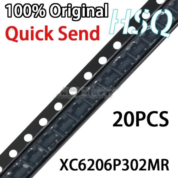 20PCS NEW XC6206P302MR SOT23 3V CURRENT 140 MA POSITIVE VOLTAGE