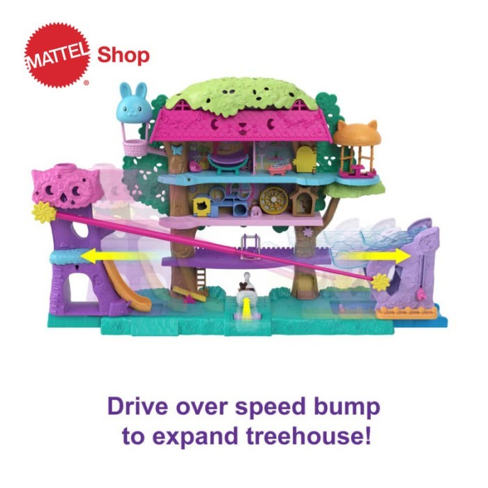 

POLLY POCKET POLLYVILE PET ADVENTURE TREEHOUSE PLAYSET - MAINAN BONEKA