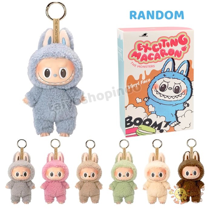 

TAIYO BONEKA LABUBU MACARON VINYL HAIR THE MONSTERS EXCITING DOLL KEYCHAIN GANTUNGAN KUNCI LEMBUT