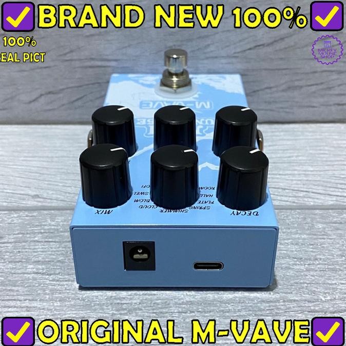 Efek Gitar M-Vave Mini-Universe Pd38 Multi Reverb Bigsky Pedal 9In1