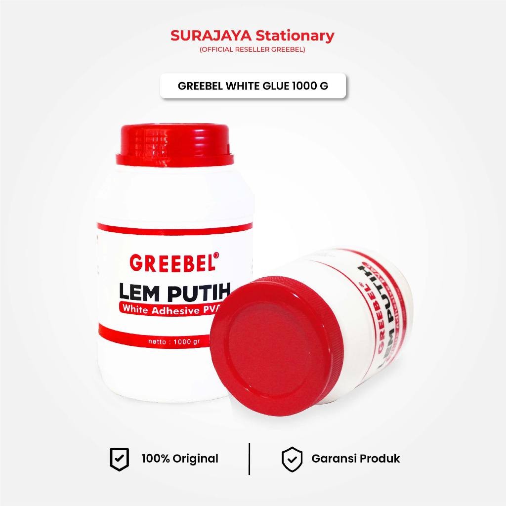 

GREEBEL Lem Kertas White Glue 1Kg (1000G/PCS) / Lem Kertas / Lem Putih