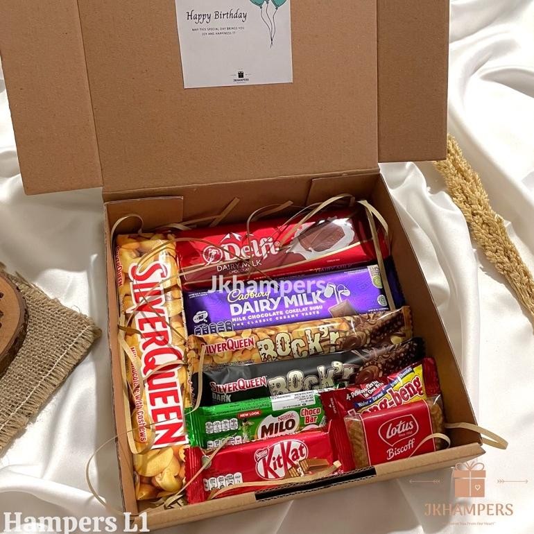 

hg-24 Hampers Cokelat Kado Ready Stock Hampers Valentine Cokelat Simpel Kado Ulang Tahun Cowok Cewek Gift Box Valentine Jkhampers Original
