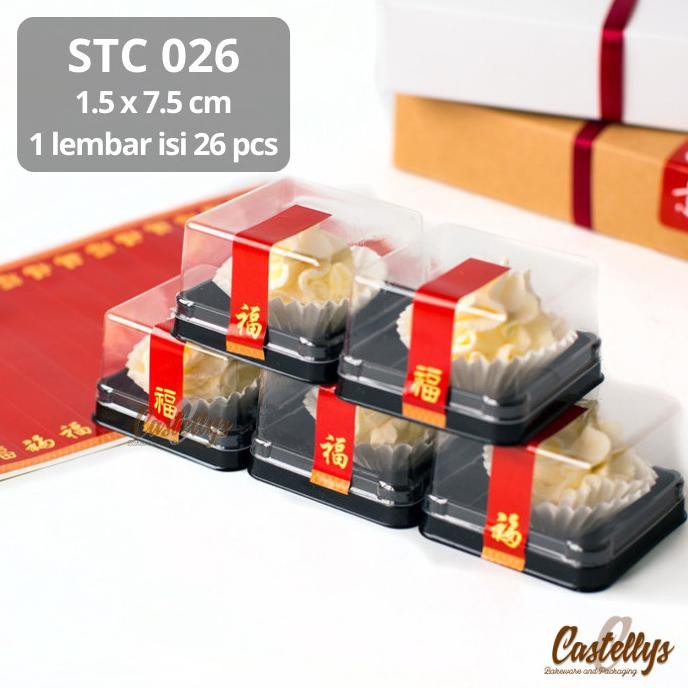 

```````] Sticker Stiker STC 026 Label Fu Merah Kue Mooncake Pia Hampers Imlek