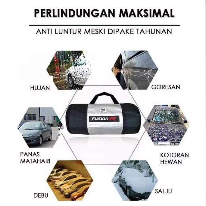 Tersedia Cover Mobil Calya Sigra Fusion R Selimut Body Putih