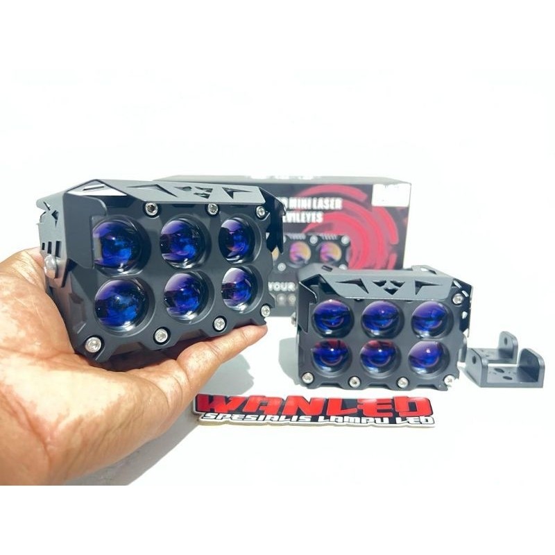 SQL 6 MATA AESLUX BL 70 LAMPU SOROT MINI LASER GUN SQL 6 MATA AESLUX BL 70 BLUE LENS 70 W X 2 140 W