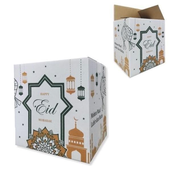

Mubarak| Box Parcel Lebaran Dus Parsel Sembako Hari Raya Idul Fitri 24X29X30 Cm