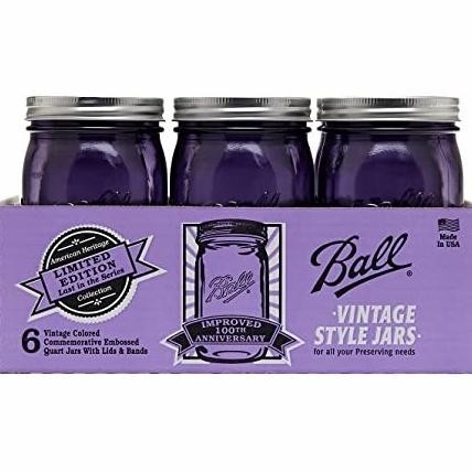 

|Bestseller| BALL MASON JAR - Elite Collection 943ml / 32oz Wide Mouth - purple