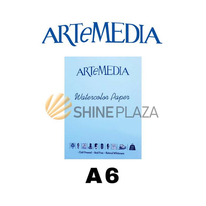 

ARTEMEDIA WATERCOLOR PAPER A6 200GR - KERTAS WATER COLOR CAT AIR 200GSM ISI 12 LEMBAR