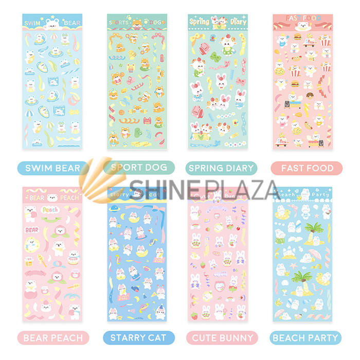 

CHUBBY SPRING PARTY DIARY DECO STICKERS SET - STIKER LUCU