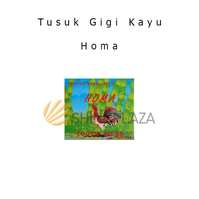 

TUSUK TUSUKAN GIGI KAYU HOMA CAP AYAM - TOOTHPICK TOOTH PICKS 10GR