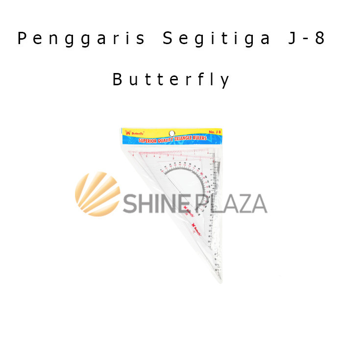 

PENGGARIS SEGITIGA SET PLASTIK BUTTERFLY J-8 - PLASTIC RULER SET J8