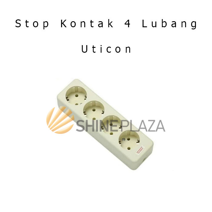 

STOP KONTAK UTICON 4 LUBANG - STOPKONTAK TERMINAL KUNINGAN UTICON