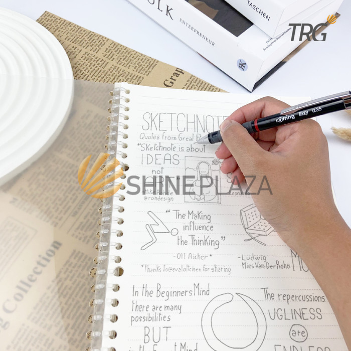 

TRG SLIM FILE BINDER NOTE BN-40 A5 B5 - BUKU TULIS CATATAN NOTEBOOK TRANSPARAN TRG