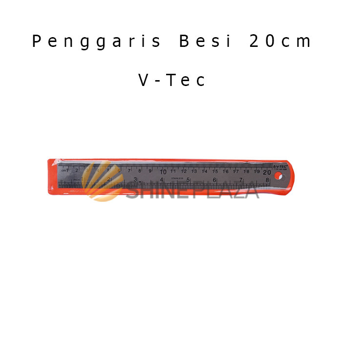 

PENGGARIS BESI V-TEC 20CM - STAINLESS STEEL RULER VTEC 20 CM