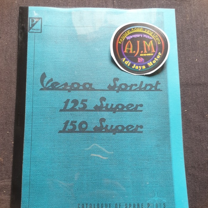 Buku Part Catalog Copian Vespa Super Sprint Barang Langka