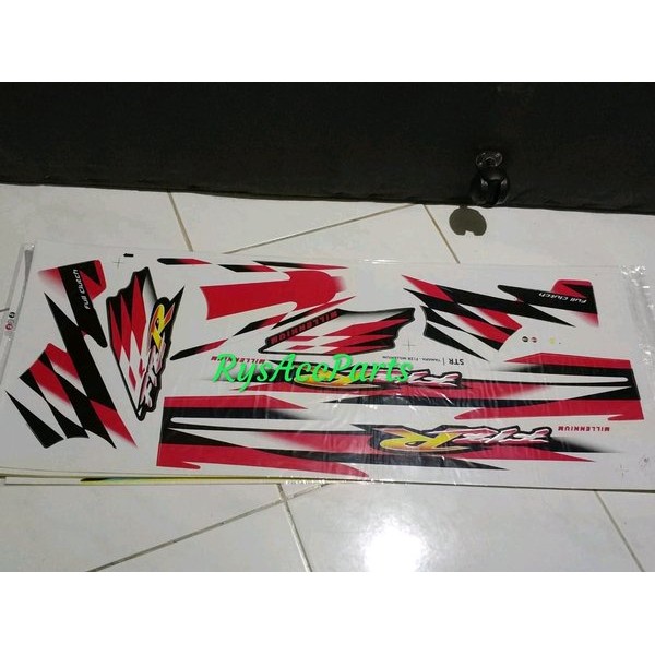 Striping Stiker Motor Yamaha Fizr F1Zr 2000 Milenium Hitam Merah Barang Langka