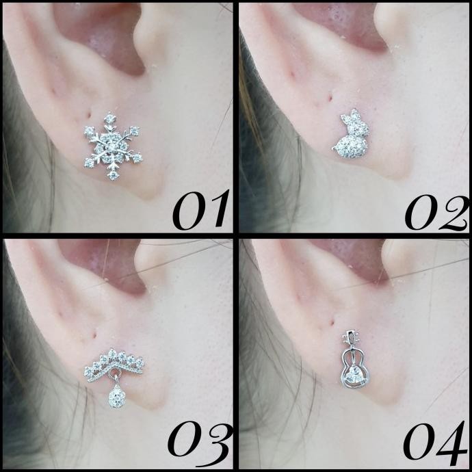 ANTING GIWANG PERAK 925 ANTING TUSUK GIWANG PERAK 925 ASLI SILVER 925