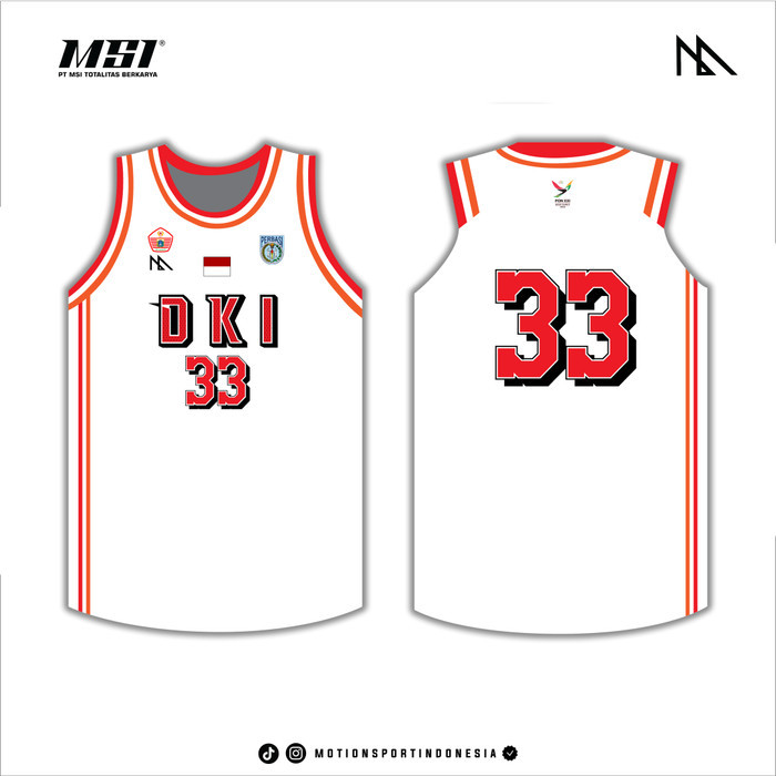 Jersey Basket MSI - PON DKI JAKARTA 2024 WHITE