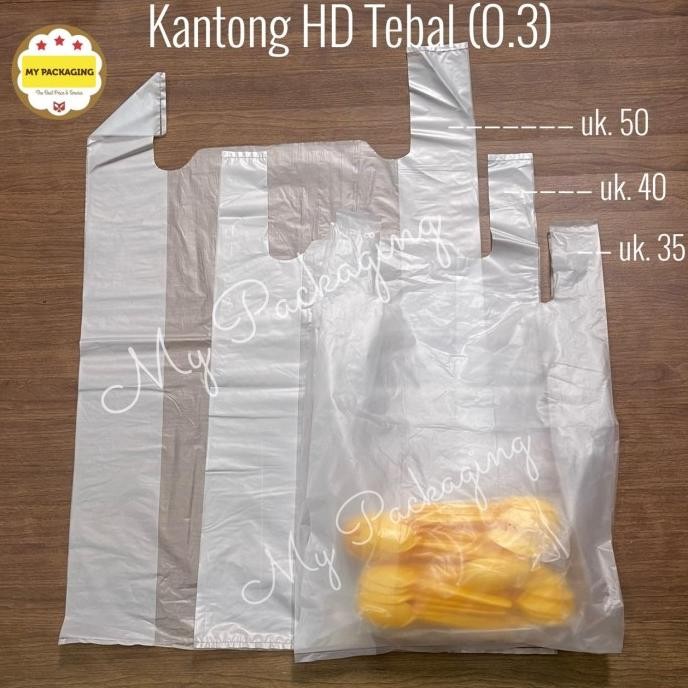 

,,,,,,,] Kantong Plastik HD Kresek 35 40 50 X 0.3 PUTIH TRANSPARAN BURAM