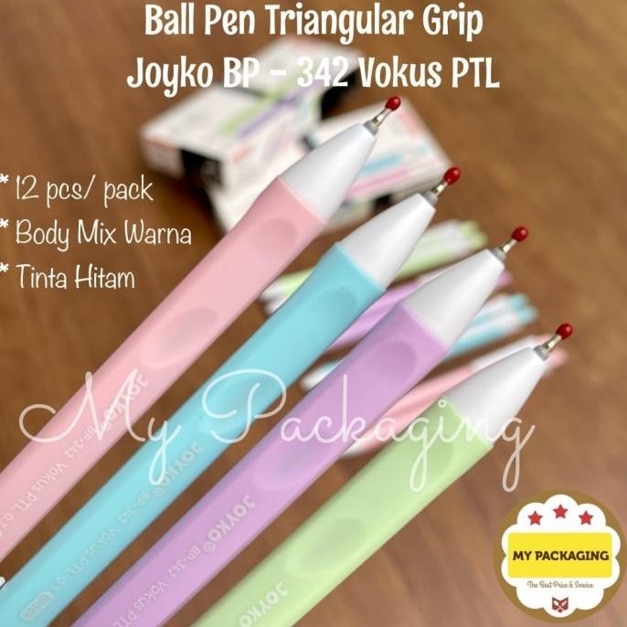 

^^^^^] Bolpen Ball Pen Pena Joyko VOKUS Triangular 0.7mm 12pcs