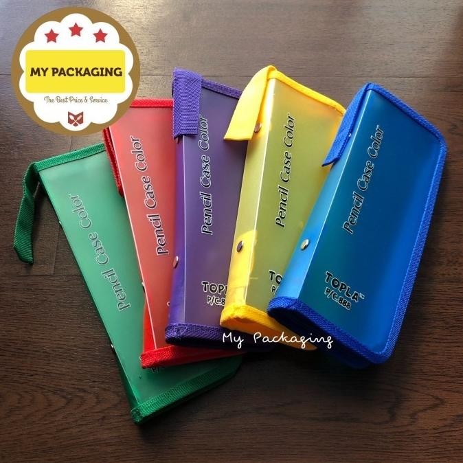 

><><><] Tempat Pensil Resleting Warna - Pencil Case Topla p/c 888 Colour
