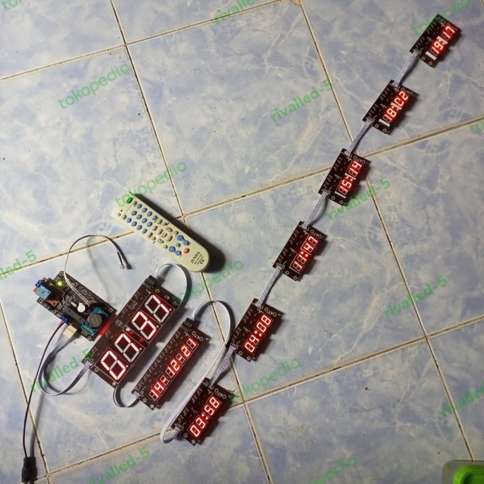 Modul Controller Jam Iqomah Waktu Shalat Seven 7 Segment Kecil