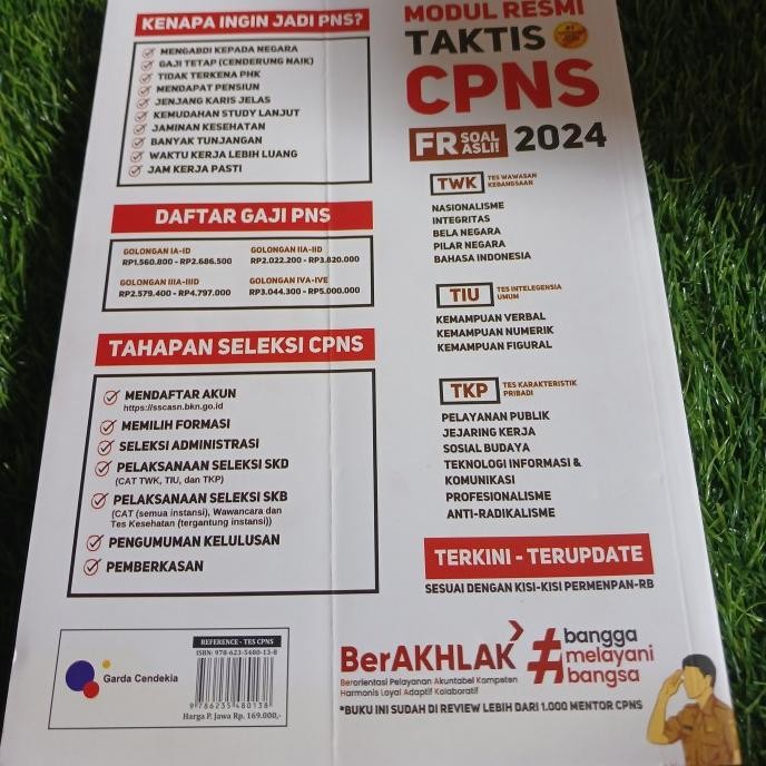 

Terlaris Buku Modul Resmi Taktis Cpns Fr Soal Asli 2024 Ready Stok