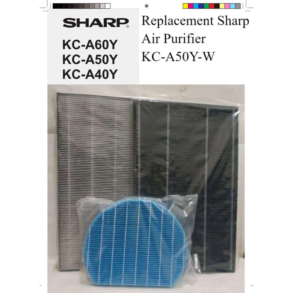 SHARP HEPA + DEO Sharp KC-A50Y KC-A50W KC-A50 KC-C100 KC-850 KC-950