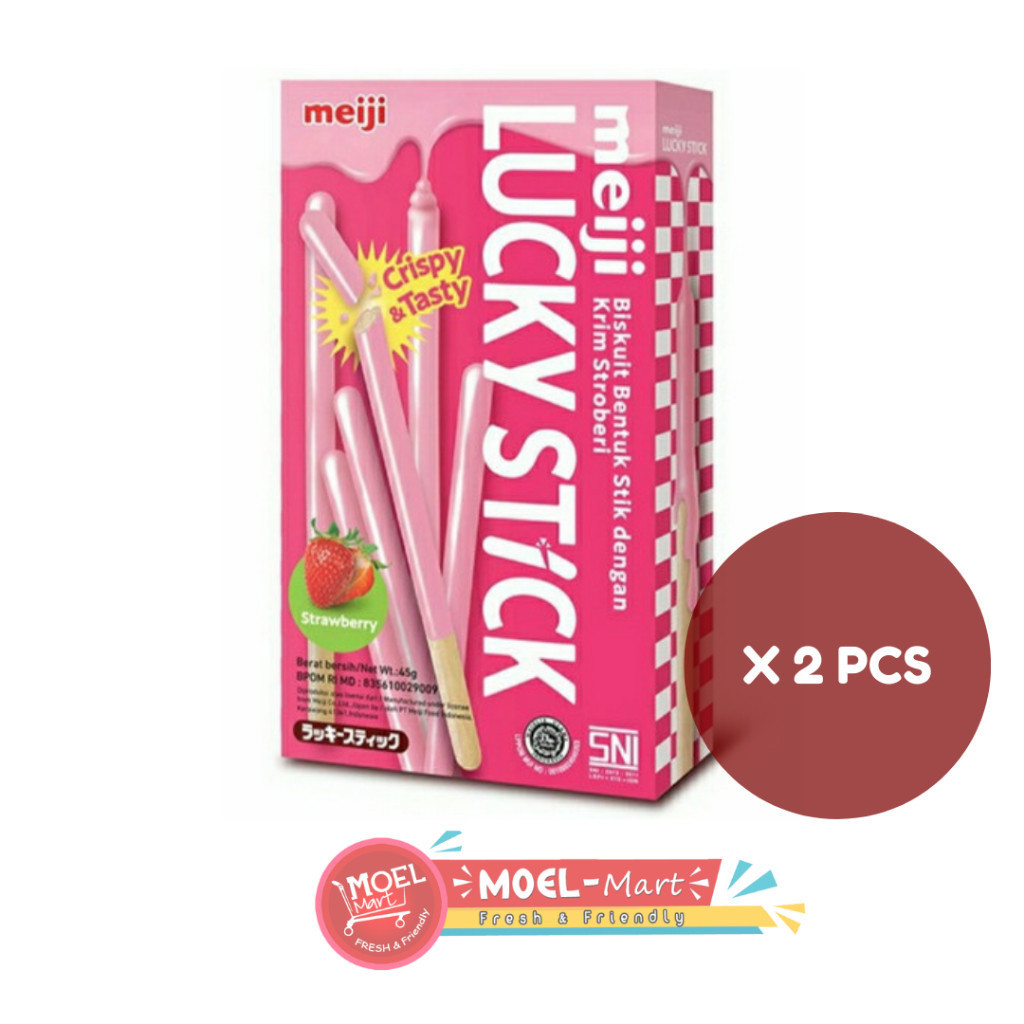 

MEIJI LUCKY STICK STRAWBERRY 2 PCS X 45GR