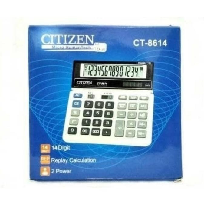 

2er-54 CITIZEN CT 8614 Check Correct Kalkulator Cek Ulang 14 Digit LCD Besar Sale