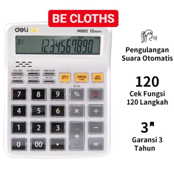 

Up15 Deli M00210 Kalkulator Suara 12 Digits Check Correct Deli M 00210 Hemat