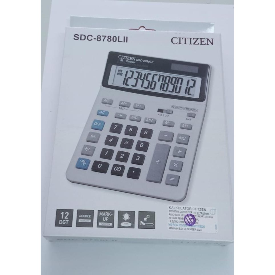 

Sale! Kalkulator Desktop Citizen SDC8780 Original